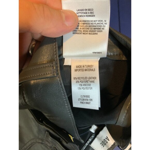 AGOLDE Recycled Leather 90's Pinch Waist Marker Gray NWT $348 Size 29 - Picture 8 of 9